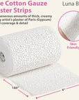 Luna Bean 1 Pack Plaster Cloth - Plaster of Paris for Crafts - Belly Casting Kit Pregnancy - Paper Mache Plaster Strips for Sculptamold, Sculptures, Crafts & Arts Projects (4'' X 180'')