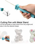 Foam Cutter Electric Hot Wire Cutter Pen 10CM Foam Board Cutter with Stand 18W Hot Knife Styrofoam Cutting Pen with Apaptor Foam Cutting Tool for White Sofe Styrofoam Foam Cutting,Arts,Handcraft