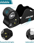 2 Pack 30X 60X Jewelers Loupe, Foldable Jewelry Magnifier with Bright LED Light, Desktop Loupe Magnifier with 3 LED Light and 3 UV Light for Gems, Jewelry, Coins, Stamps (White & Black)