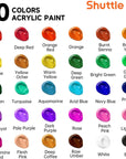 54 Pack Acrylic Paint Set, Acrylic Painting Set with 30 Colors Acrylic Paint, Wooden Easel, Painting Canvas, Paint Brushes, Palette, Art Painting Supplies for Kids Adults Beginner Artists