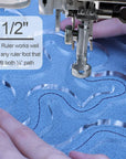 Using Quilting Templates Sewing Machine Domestic Free Motion Quilting Templates Rulers Transparent for a Simple Meander and a Great Secondary Quilting Design