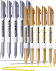 Metallic Markers Pens, Silver and Gold Paint Pens, Value Set of 12 Metallic Pens for Black Paper, Rock Painting, Card Making, DIY Photo Album, Wood, Halloween Pumpkin, Scrapbook Supplies