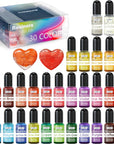 Alcohol Ink for Epoxy Resin – 30 Colors High Concentrated Alcohol-Based Ink, Epoxy Resin Paint Dye Pigment for Resin Petri Dish, Coaster, Painting, Tumbler Cup, Jewelry Making (10Ml Each)