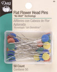 68 Flat Head Pins, Flower, 2-Inch (50-Count)