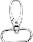 1-Inch Silver Curved Lobster Clasps Swivel Trigger Clips Snap (Pack of 20)