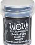 ! Embossing Powder Black and White Bundle: Primary Ebony, Opaque Bright White, White Pearl, Clear Gloss, 15ML