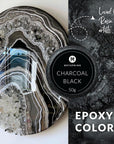 Charcoal Black Mica Powder for Epoxy Resin - 50 Grams - Great for Resin Art and UV Resin - Black Epoxy Resin Color Pigment