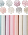 Shiny Pearl Faux Leather Sheets: Soft Pearl Lustrous Textured Metallic PU Synthetic Leather Fabric 8Pcs/Set 12X8 Inch for Bows Earrings Making DIY Craft (Light Color)