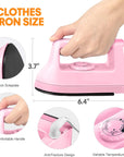 Mini Iron for Crafts Quilting, Travel Iron Household Iron Easy Iron Supplies Mini Electric Iron, Mini Heat Press Machine Sewing Sachine (Pink), White, Blue, Pink, Purple, Black, Rose Red