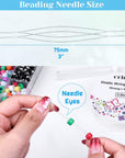 Stretchy String for Bracelets, 5 Rolls Clear Elastic String Stretch Cord Jewelry Bead Bracelet String with 2 Pcs Beading Needles for Seed Beads, Pony Beads