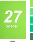 25 Sheets Cardstock Paper, 8.5 X 11 Color Cardstock Paper 250Gsm Thick Craft Paper for Card Making, Scrapbooking, Back to School Supplies, Gradual Change Green