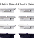 8 Pack Paper Cutter Replacement Blades for Cricut Portable Trimmer Replacement Blades for Cricut Cutter/Cricut Roll Holder/Xinart Paper Cutter(6 Cutting Blades & 2 Scoring Blades)