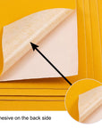 20PCS Velvet Yellow Fabric Sticky Back Adhesive Back Sheets, A4 Sheet (8.3" X 11.8"), Self-Adhesive, Durable and Water Resistant, Ideal for Art and Craft Making
