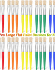 30Pcs Paint Brushes, round Paint Brushes for Kids Classroom Toddlers Paint Brush Set for Touch up Preschool Daycare Washable Acrylic Paint Pumpkin Painting