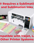 Easysubli HTV - Printable Sublimation Heat Transfer Vinyl - 10 Sheets of Easysubli (8.4"X11") and 10 Sheets of Easysubli Mask (8"X10")