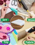 50PCS Mini Hot Glue Sticks - Mini Glue Gun Sticks, 4" Long X 0.27" Diameter, Clear Hot Glue Sticks Small for Fabric,Wood,Paper,Metal,Plastic