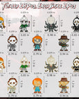 28Pcs Horror Classic Movie Character Charms Halloween Enamel Pendants, Horror Alloy Charm Pendant Ghost Dangle Halloween Scary Earring Necklace Bracelet Charms for Jewelry Making DIY Crafts Gifts