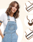 2 Pairs Overall Buckles Replacement Metal Suspender Clips with Rectangle Buckle Overall Braces Buckles DIY Button No-Sew Accessories Adjustable for Overall Bib Pants Trousers Jeans Jacket
