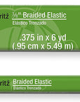 Braided X, Black Elastic, 3/8-Inch by 6-Yard