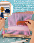 Weaving Loom Kit, 15.2" H X 9.85" W Wooden Tapestry Looms, Warp Frame Loom Heddle Bar for Weave Board Weaver Tapestry Kids Beginner