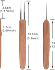 3 Pcs/Set Dreadlock Crochet Hook for Hair Dreadlock Needle Tool for Braid Craft Dread Locks Crochet Needles 0.75Mm (1 Hook 2 Hooks 3 Hooks)