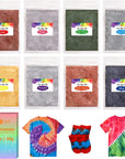 Tie Dye Powder - 8 Colors 160G/5.6Oz Tie Dye Refill Powder Packets, Non-Toxic Tye Dye for Kids Adults, Fabric Tie Dye Powder Bulk for Shirts, Clothing, Group, Festival Designs