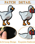 Funny Tactical Military Morale Hook and Loop Patches(2 Pcs), Cute Duck with Explosive Embroidered Patch Emblem, Cool Army Goose Meme Patch for Backpacks, Vest, Hat, Dog Harnesses
