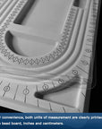 The Bead Board with Clear Cover,Grey Flocked,6 Recessed Compartments,3 U-Shaped Channels,Design Boards for Jewelry Bracelet Necklace Making DIY
