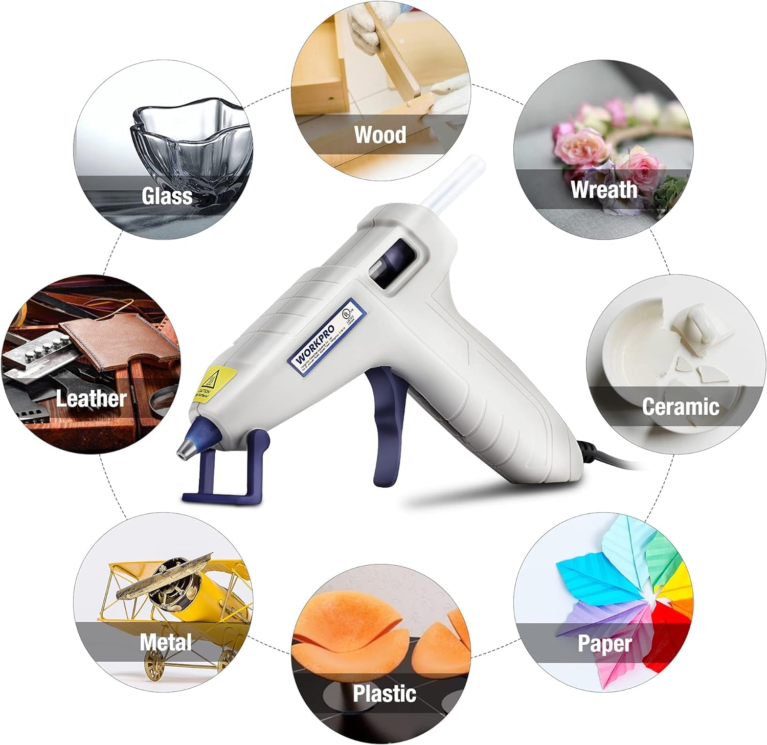 Mini Hot Glue Gun Kit, 20Pcs Hot Glue Sticks Included, Lightweight Hot Melt Glue Gun for Decoration, Craft, School Art, DIY, Home Repairs