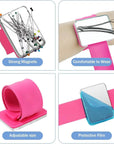 2 Pieces Magnetic Pin Cushion, Magnetic Pin Holder with Pin Cushion Wristband for Sewing, Pink