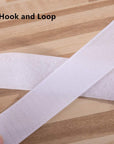 Sew on Hook and Loop Tape 3/4 Inch Width, Non-Adhesive Sticky Back, Sewing Fastening Tape Nylon Fabric Fastener Interlocking Tape Sewing Fasteners for Sewing DIY Crafts (White, 16.4FT)