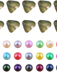 10PC Freshwater Pearl Cultured Love Wish Pearl Oyster with round Pearl inside for Pearl Gift Fun for Children Family Friends Party Oyster with Pearls Inside(6-8Mm, 10PC)