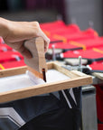 4 Pieces 4 Sizes Screen Printing Supplies, 2 Sizes 75 Durometer Screen Printing Squeegee, 2 Sizes Plastic Ink Scraper for Screen Printing