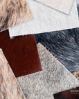 Cowhides Nice Variety 15 Pieces Hair on Cow Hide Scrap Leather Hide Remnant (15), Multi Color, 6X6