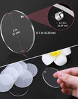 Acrylic Keychain Blanks, 50Pcs Clear Keychains for Vinyl, Transparent Circle Discs Blanks Bulk DIY Keychain, Crafting and Vinyl Projects