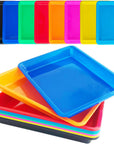 10 Pack Plastic Art Trays,8 Colors Activity Trays Sensory Tray,Sand Tray Serving Trays,Art Trays for Kids,Crafts Organizer,Diy Projects,Painting,Beads,Home,School