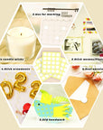 200 PCS Wick Stickers for Candle Making, Double-Sided Heat Resistant Candle Wick Stickers, Adhere Steady in Hot Wax Wick Stickers