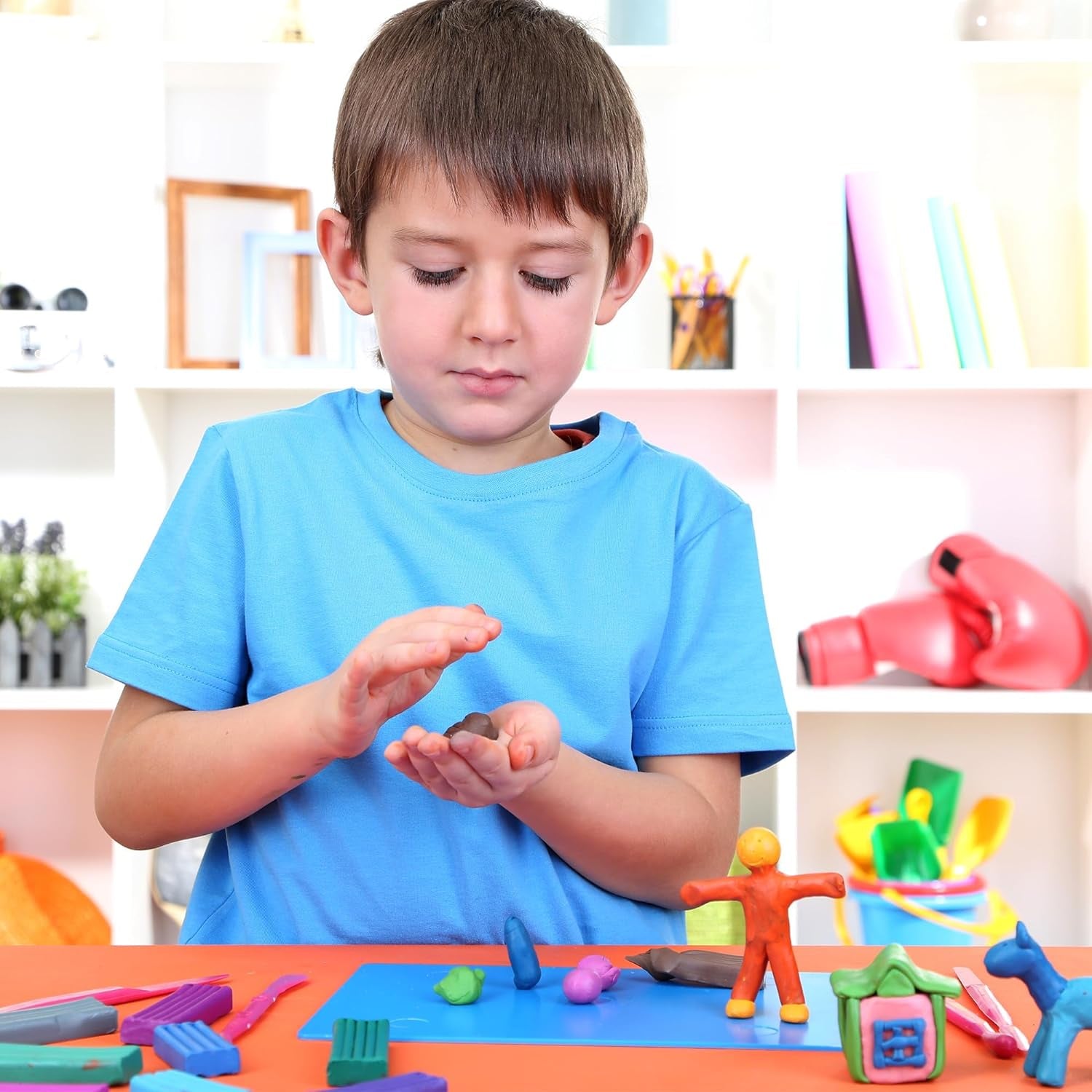 Polymer Oven-Bake Clay 50 Color Starter Kits, Modeling Sculpting Clay with Sculpting Tools, Accessories, Kids Arts and Crafts Gifts.