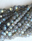 2 Strands Natural Grade a Blue Flash Labradorite Healing Gemstone 8Mm round Loose Beads Gem Stone Spacer (88-94Pcs) for Jewelry Craft Making GY33-8