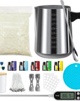 Candle Making Kit Supplies, Soy Wax DIY Candle Making for Adults, with 900Ml Candle Make Pouring Pot, Candle Wicks, Wicks Sticker, Wicks Holder, Thermometers