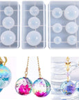 Silicone Ball Mold, 3Pcs Resin Epoxy Mold, Universe Spheroid Moulds, Orbs Pendant Casting Molds for UV Resin Crafts, DIY Jewelry Making