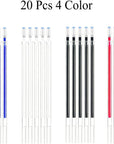 Heat Erasable Pens ,4 Pieces Fabric Marking Pens with 20 Refills for Quilting Sewing, Dressmaking, Fabrics, Tailors Sewing Fabrics,Tailor'S Chalk Pencils Chalks Pen