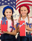 4 Rolls Patriotic Day Wired Ribbon 20 Yard 4Th of July Red White Blue Decorative Ribbon American Patriotic Day Edge Ribbons for Independence Day Bows DIY Wreath Making Crafts Memorial Day