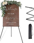 Easel Stand for Wedding Sign Poster 63'' Instant Display Easel for Floor Adjustable Metal Art Easel Black 2 Pack