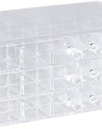Compartment Storage Box 72 Grids Acrylic Organizer Box with 3 Drawers Storage Containers Transparent Organizer Box for Crafts Art Supply Painting Nail Tip Bead Earring Ring (Clear)