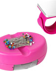 2 Pieces Magnetic Pin Cushion, Magnetic Pin Holder with Pin Cushion Wristband for Sewing, Pink
