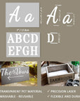 Letter Stencils for Painting on Wood - 40 Pack Alphabet Letter Number Stencil Templates with Signs in Multiple Fonts - Stencils for Crafts Reusable for Chalkboard, Fabric, Wood Signs and More
