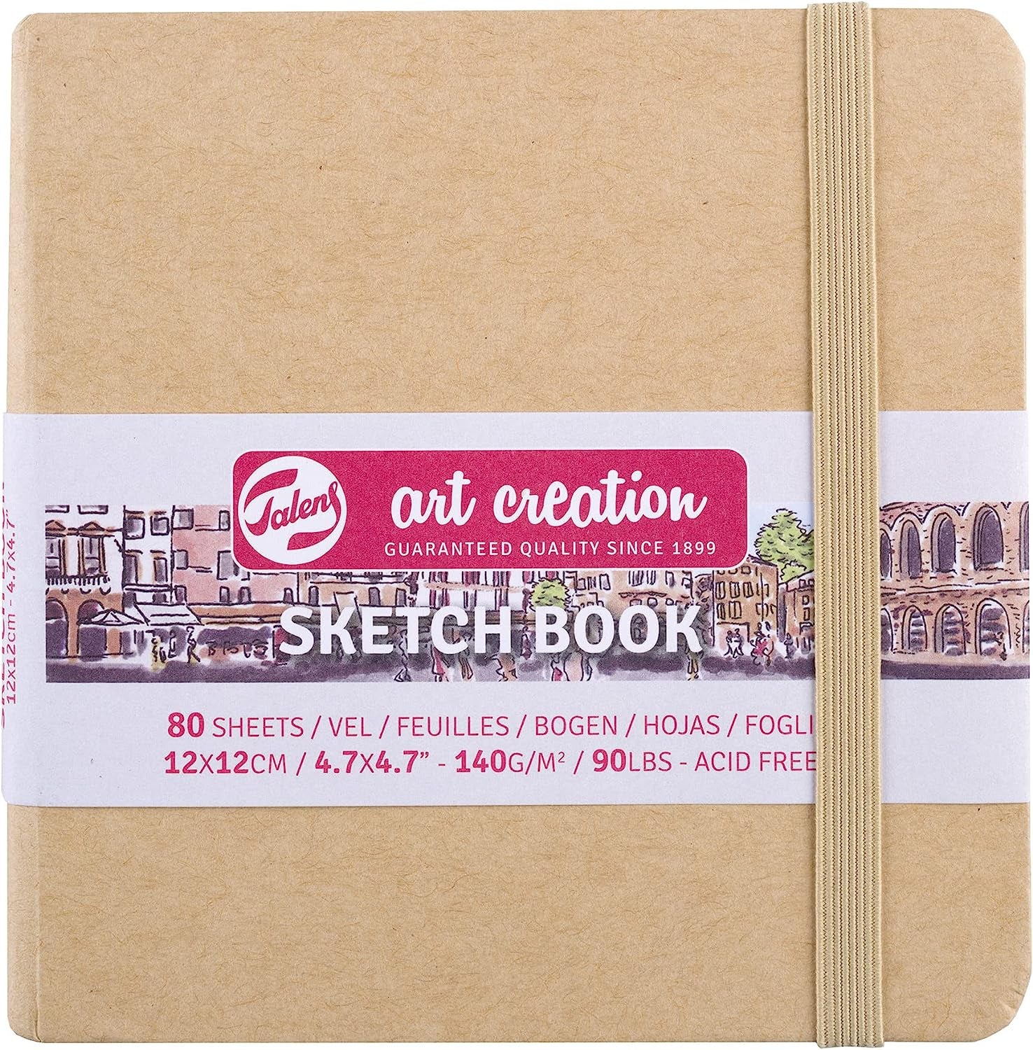 Royal Talens T9314-313M 441866 Talens Art Creation Sketchbook, Drawing Notebook, 8.3 X 11.8 Inches (21 X 30 Cm), Coral Red