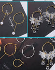 96Pcs Hoop Earrings Finding, Hypoallergenic Alloy round Earring Hoops for Jewelry Making, Open Beading DIY Earrings Craft Art Accessories