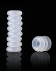 300 Pieces Silicone Rubber Stopper Rings Clear Rubber O Rings Rubber Spacer Beads Rings for Bracelet Necklace DIY Jewelry Making Accessories